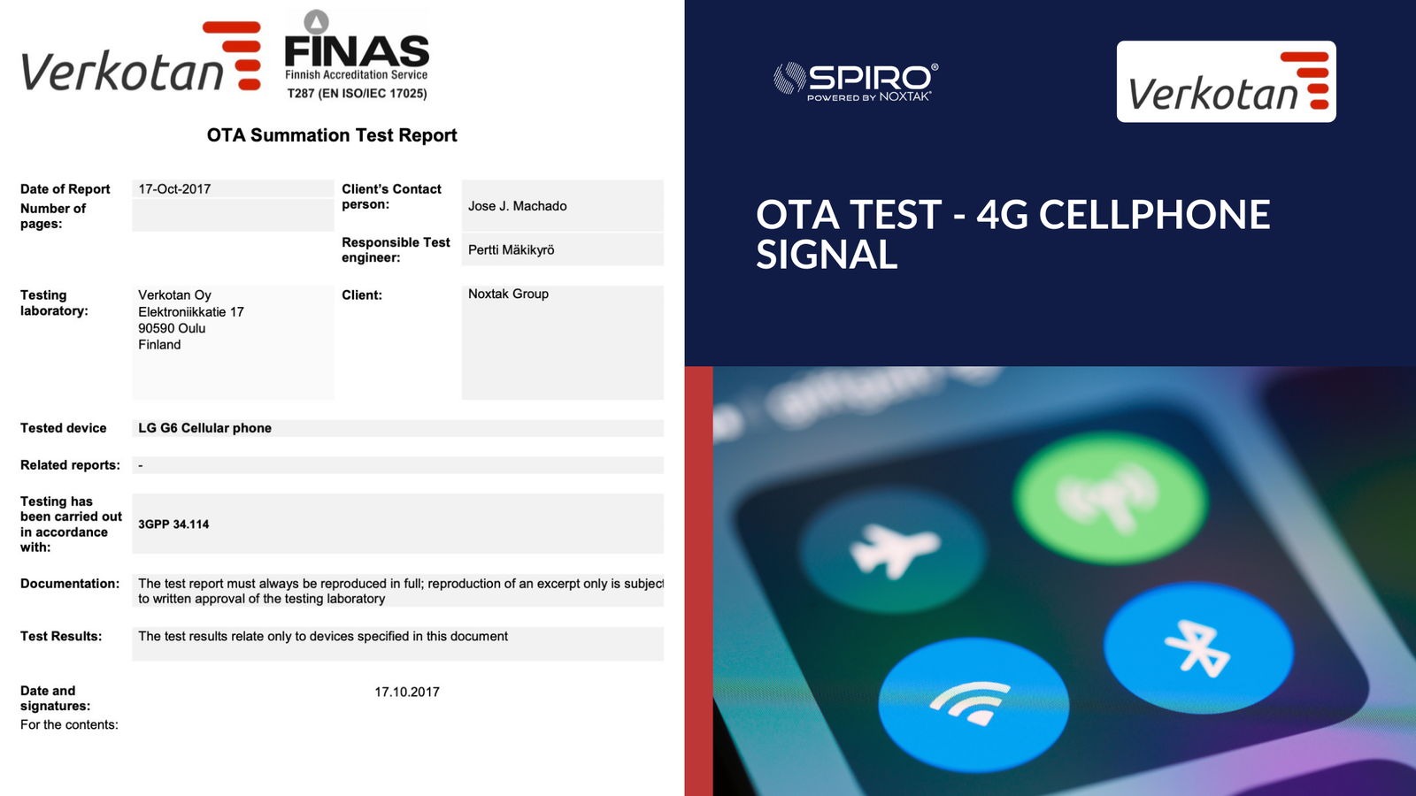 OTA TEST - 4G Cellphone Signal