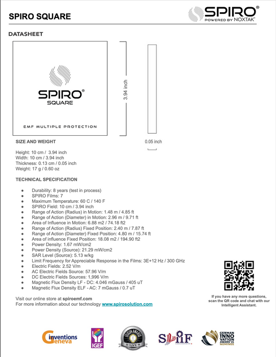 3. SPIRO® SQUARE – Electromagnetic Filter for Laptops and Computers